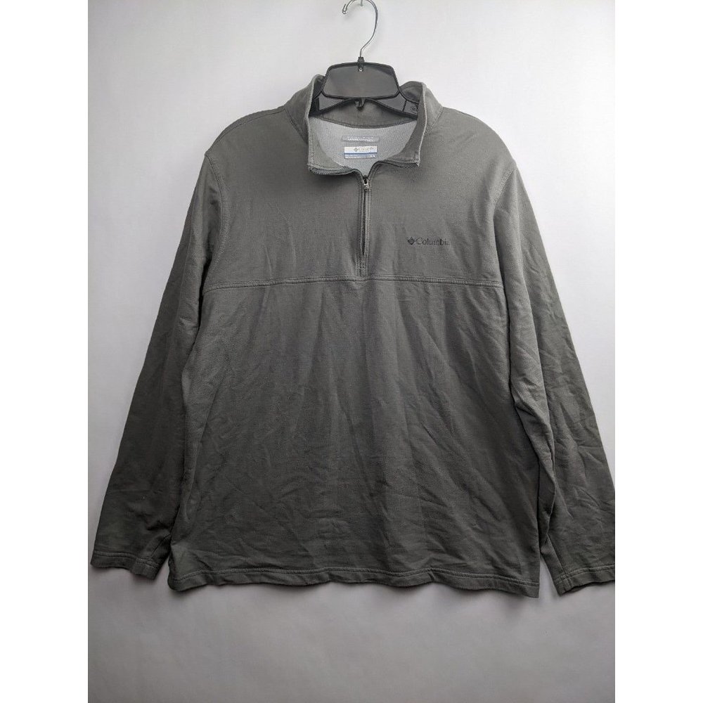 Columbia Lightweight Gray Quarter Zip Pullover Men's Large
